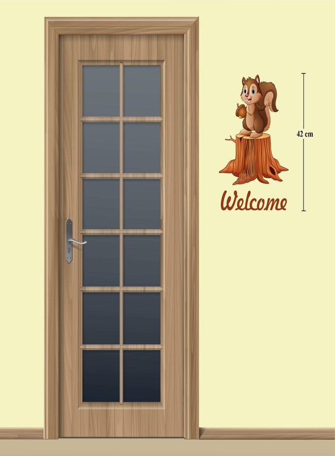 Asmi Collections Welcome Home Cute Squirrel Wall Stickers - Image 2